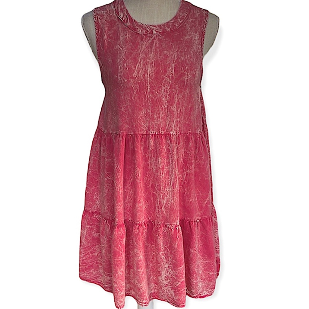 Altar'd State Pink Tiered Sundress XS